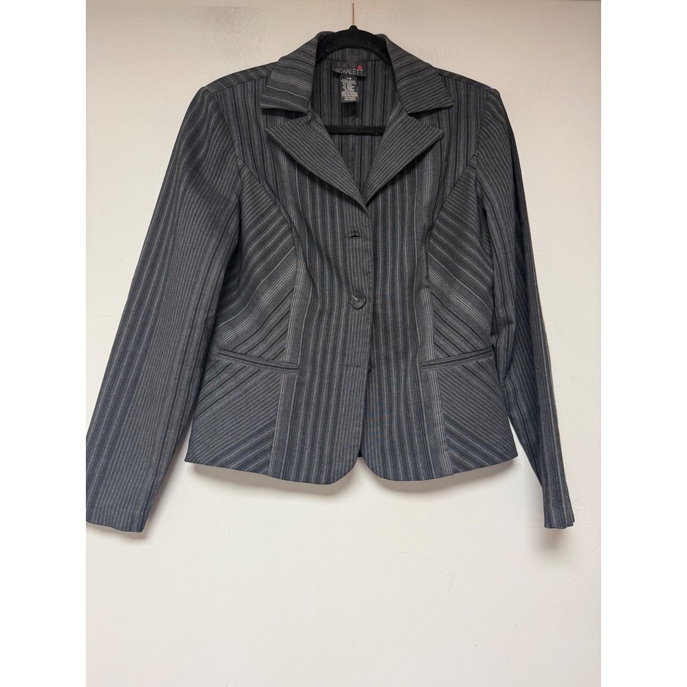 Scarlett Womens Suit Set 7 8 Blazer Pants Pinstripe Business Casual